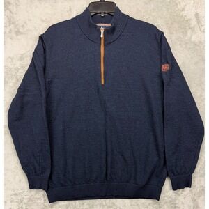 NWOT johnnie-O Men's Raynor Pullover Sweater XXL Shanty Merino Wool 1/4 Zip